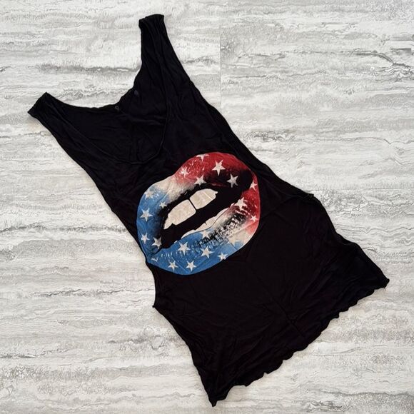 💋LIPS AMERICAN 🇺🇸 FLAG TANK TOP - Picture 2 of 4